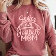 Class Of 2024 Senior Football Graduation Mom Comfort Colors Sweatshirt Crimson