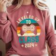 Class Of 2024 Senior Graduation Leveled Up Gamer Class 2024 Comfort Colors Sweatshirt Crimson
