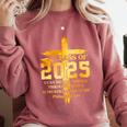 Class Of 2025 Christian Graduation Senior Graduate Men Women Comfort Colors Sweatshirt Crimson