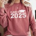 Class Of 2025 First Day Of School Kindergarten Graduation Comfort Colors Sweatshirt Crimson
