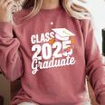 Class Of 2025 Graduate 2025 Graduation Comfort Colors Sweatshirt Crimson