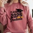 Class Of 2025 Graduate 2025 Graduation Senior 2025 Comfort Colors Sweatshirt Crimson