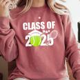 Class Of 2025 Graduation Senior Tennis Player Comfort Colors Sweatshirt Crimson