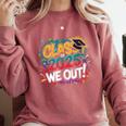 Class Of 2025 We Out Graffiti Graduation 2025 Comfort Colors Sweatshirt Crimson
