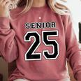 Class Of 2025 High School Senior 25 On Back Graduation Comfort Colors Sweatshirt Crimson