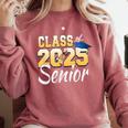 Class Of 2025 Senior Graduate 2025 Graduation Class Comfort Colors Sweatshirt Crimson