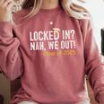 We Out Class Of 2025 Senior Graduation Graduate Grad Comfort Colors Sweatshirt Crimson