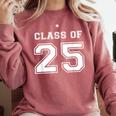 Class Of 2025 Senior Graduation High School Back To School Comfort Colors Sweatshirt Crimson