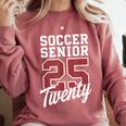 Class Of 2025 Senior 2025 Graduation 2025 Soccer Comfort Colors Sweatshirt Crimson