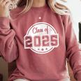 Class Of 2025 Senior School Graduation College Comfort Colors Sweatshirt Crimson