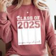Class Of 2025 Sign My Shirt Senior 2025 Graduation Comfort Colors Sweatshirt Crimson