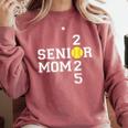 Class Of 2025 Softball Mom Senior Graduation Graduate Women Comfort Colors Sweatshirt Crimson