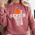 Class Of 2026 Basketball Senior 26 Player Team Graduation Comfort Colors Sweatshirt Crimson