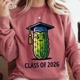 Class Of 2026 Graduation Pickle Trendy Graduate Humor Comfort Colors Sweatshirt Crimson