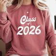 Class Of 2026 Graduation School Spirit Her Senior Class Comfort Colors Sweatshirt Crimson