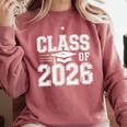 Class Of 2026 Graduation Senior School Pride Comfort Colors Sweatshirt Crimson