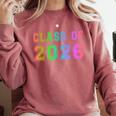 Class Of 2026 High School Graduation Date Graduate T Shirt Comfort Colors Sweatshirt Crimson