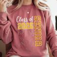 Class Of 2026 Senior 26 High School Graduation -Gold Comfort Colors Sweatshirt Crimson