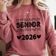 Class Of 2026 Senior Graduation Year Comfort Colors Sweatshirt Crimson