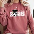 Class Of 2026 Senior 2026 Soccer High School Graduation Comfort Colors Sweatshirt Crimson