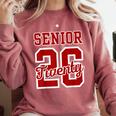 Class Of 2026 Senior 2026 Senior Twenty 26 Graduation Men Comfort Colors Sweatshirt Crimson