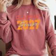 Class Of 2027 Graduation Senior Back To School 2026 Graduat Comfort Colors Sweatshirt Crimson