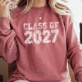 Class Of 2027 Grow With Me Future Graduation Year Comfort Colors Sweatshirt Crimson