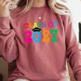 Class Of 2027 Shirt For Boys And Girls Fun 2027 Graduation Comfort Colors Sweatshirt Crimson