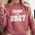 Class Of 2027 Shirt Senior Graduation 2027 Comfort Colors Sweatshirt Crimson