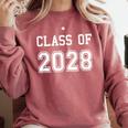 Class Of 2028 Graduation School Grad 2028 Graduate Comfort Colors Sweatshirt Crimson