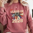 Class Of 2028 High School Graduation Senior 2028 Comfort Colors Sweatshirt Crimson