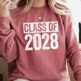 Class Of 2028 Shirt Senior 2028 Graduation Comfort Colors Sweatshirt Crimson