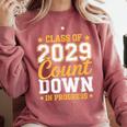Class Of 2029 Count Down Fun First Day 8th Grade Graduation Comfort Colors Sweatshirt Crimson