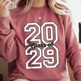 Class Of 2029 Graduating School Class Of 2029 Graduation Comfort Colors Sweatshirt Crimson