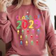 Class Of 2029 Senior Class 2029 Idea Graduation Grow With Me Comfort Colors Sweatshirt Crimson