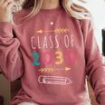 Class Of 2030 Grow With Me 2nd Grade Graduation Comfort Colors Sweatshirt Crimson