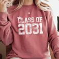 Class Of 2031 Graduation Kindergarten Back To School Comfort Colors Sweatshirt Crimson
