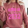 Class Of 2032 Pink Girls Shirt Graduation Comfort Colors Sweatshirt Crimson