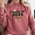 Class Of 2034 Senior 2034 Graduation Bruh Comfort Colors Sweatshirt Crimson