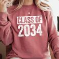 Class Of 2034 Shirt Senior 2034 Graduation Comfort Colors Sweatshirt Crimson