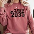 Class Of 2035 First Day Of School Graduation Comfort Colors Sweatshirt Crimson