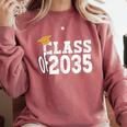 Class Of 2035 Grow With Me Boy Girl First Day Of Graduation Comfort Colors Sweatshirt Crimson