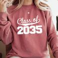 Class Of 2035 Kid To Adult Future Years Graduation Keepsake Comfort Colors Sweatshirt Crimson