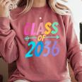 Class Of 2036 First Day Kindergarten Grow With Me Graduation Comfort Colors Sweatshirt Crimson