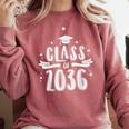 Class Of 2036 Last First Day Of School Graduation Men Women Comfort Colors Sweatshirt Crimson