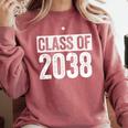 Class Of 2038 Shirt Senior 2038 Graduation Comfort Colors Sweatshirt Crimson
