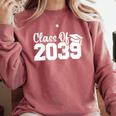 Class Of 2039 Senior 2039 Kindergarten To Graduation Comfort Colors Sweatshirt Crimson