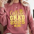 College Grad Class Of 2025 Senior Graduate Graduation Comfort Colors Sweatshirt Crimson