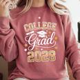 College Grad Class Of 2028 Senior Graduate Graduation 2028 Comfort Colors Sweatshirt Crimson