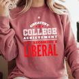 College Graduation For Conservatives Comfort Colors Sweatshirt Crimson